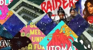 a collage of new sci-fi and fantasy book covers