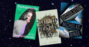 a collage of SFF book covers