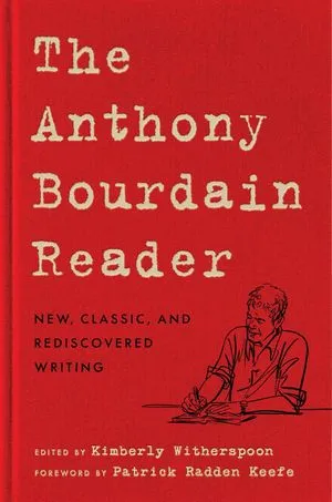 a graphic of the cover of The Anthony Bourdain Reader