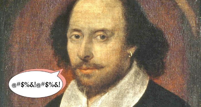 Shakespeare with a dialogue bubble