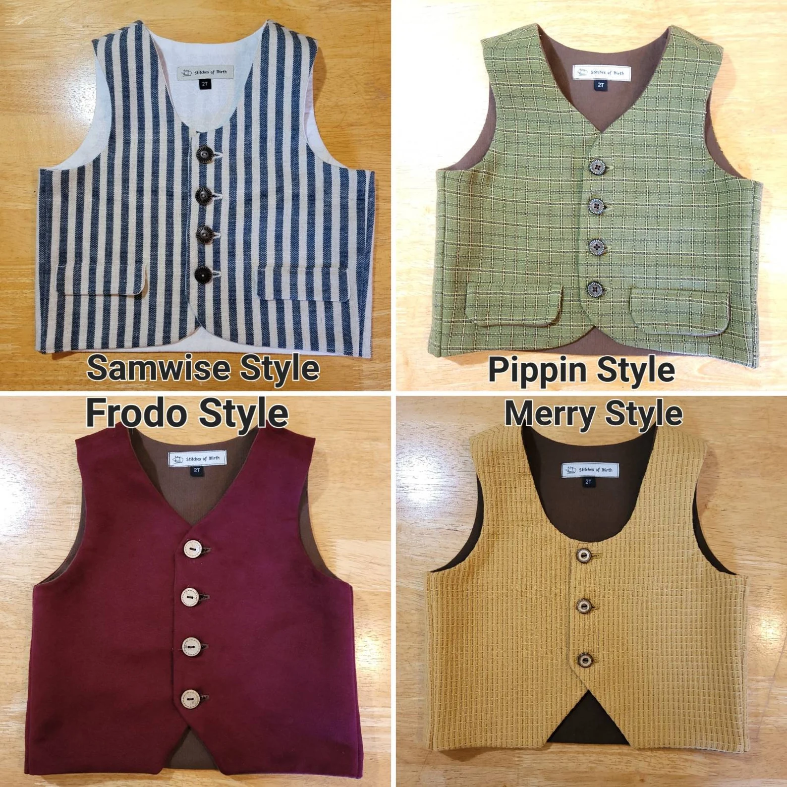 baby child hobbit vests