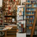 the interior of a bookstore