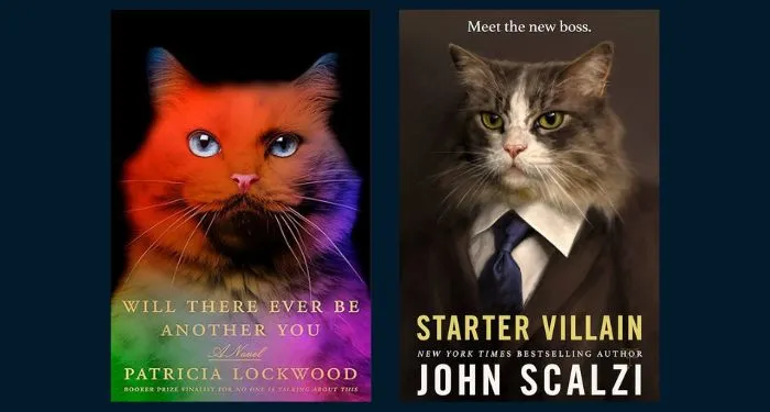 Image of the book covers for will there ever be another you by patricia lockwood on the left and starter villain by john scalzi on the right.