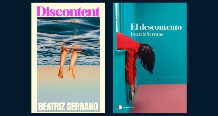 Side by side images of the cover for discontent. On the left is the UK edition. On the right, the Spanish edition.