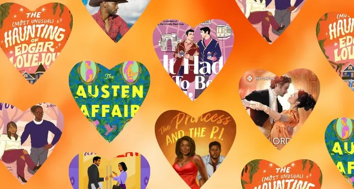 heart-shaped partial romance book covers