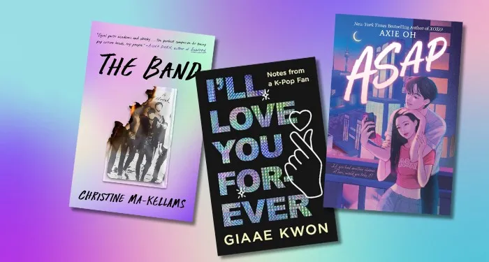 a collage of K-pop book covers