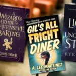 a collage of SFF book covers