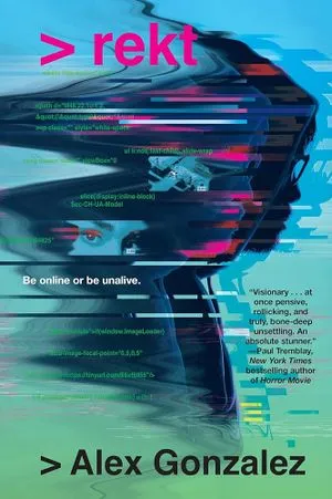 book cover of rekt by alex gonzalez