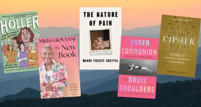 covers of five nonfiction books from 2025 by Appalachian authors