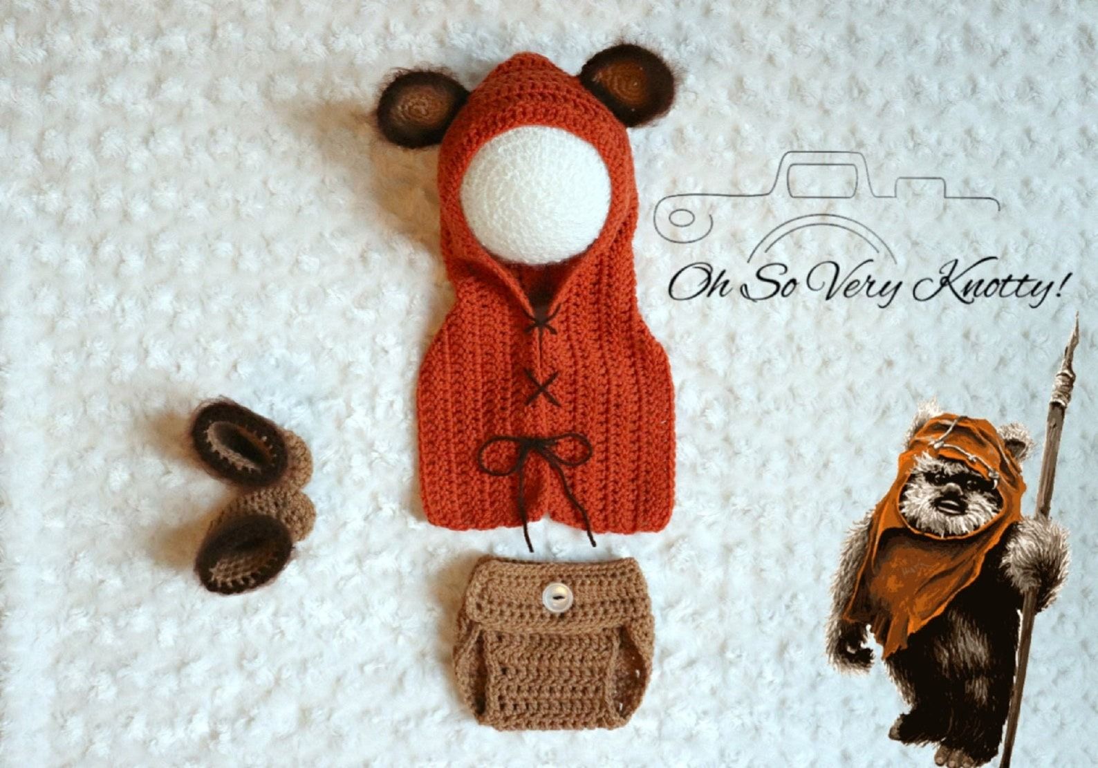 baby ewok crochet costume