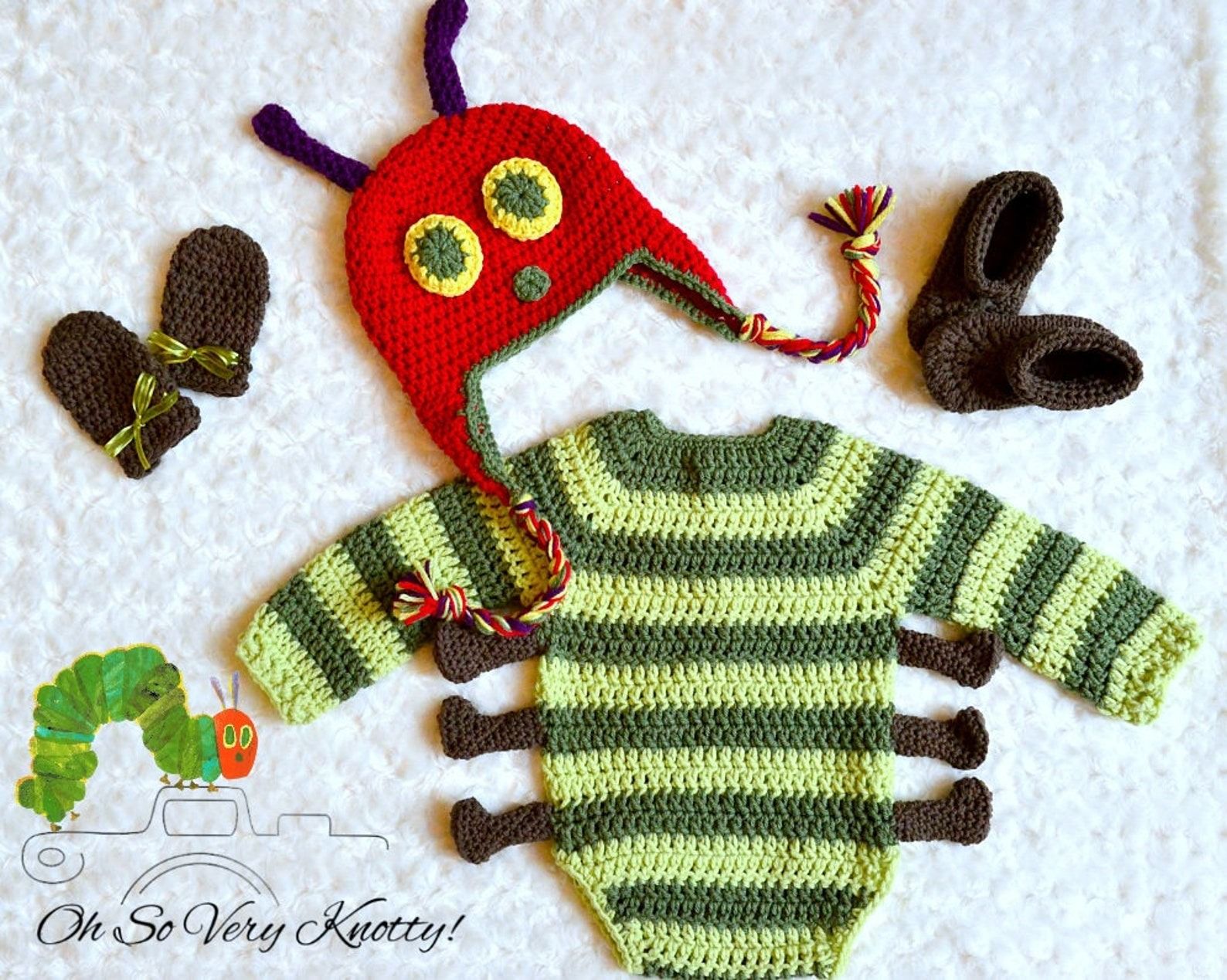crochet Very Hungry Caterpillar costume
