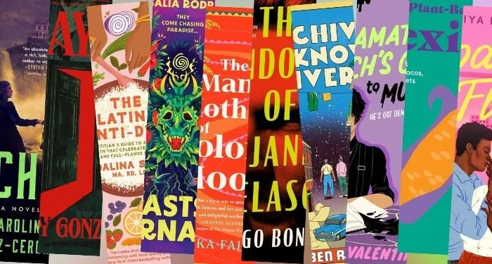 cropped covers of 10 books by debut Latine authors published in 2025