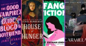 collage of four covers of vampire romances