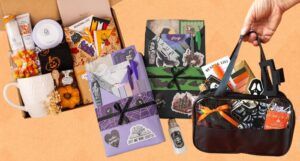 a collection of Halloween-themed book bundles