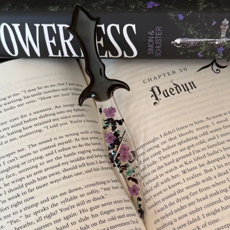 Powerless Inspired Dagger Bookmark Resin Knife