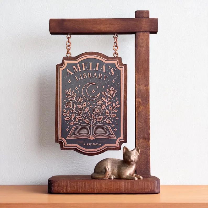 Bookshelf Decor Sign