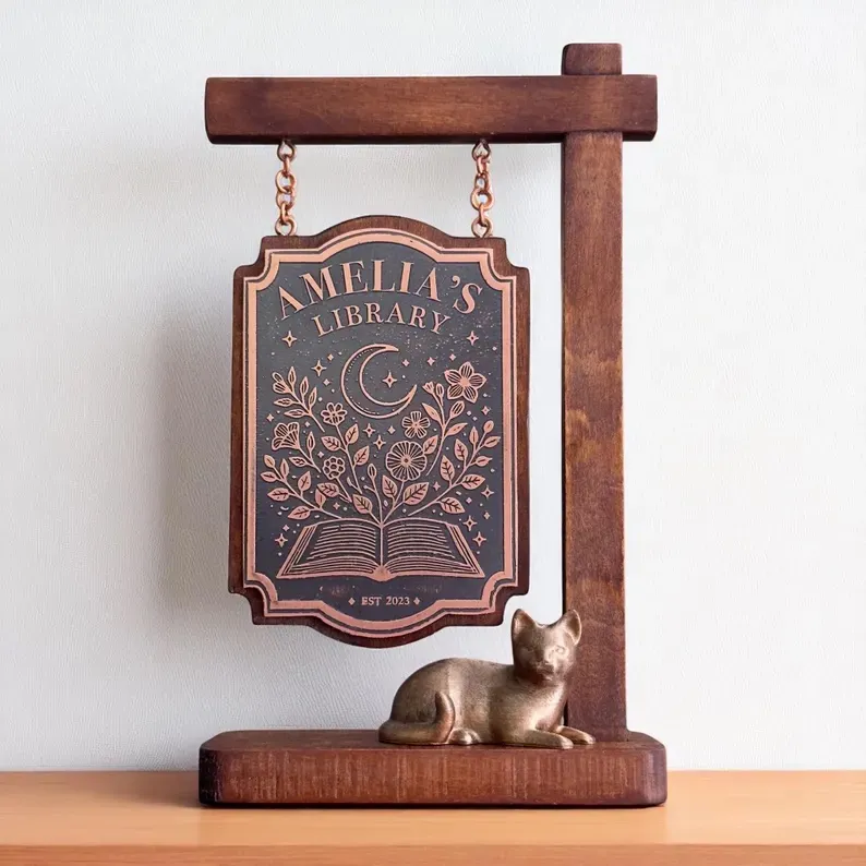 Bookshelf Decor Sign