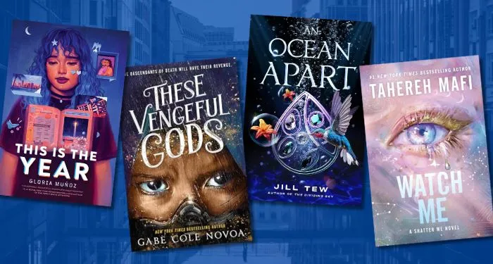 covers of four new dystopian YA novls