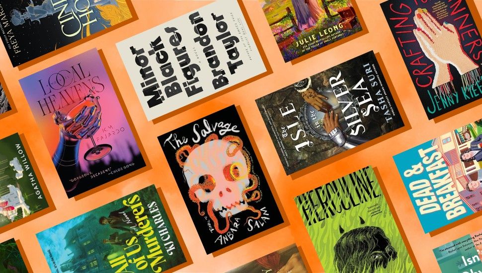 a collage of new queer book covers