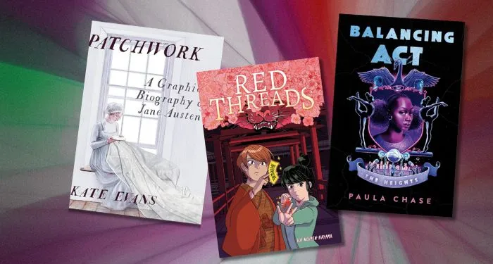 off-center collage of 3 books