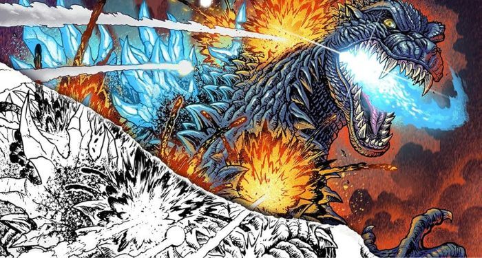 partial cover of Godzilla The Monster Comic Art Collectio