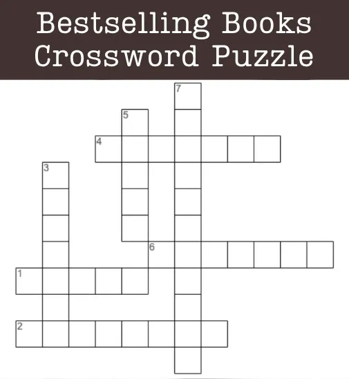 a crossword titled Bestselling Books Crossword Puzzle