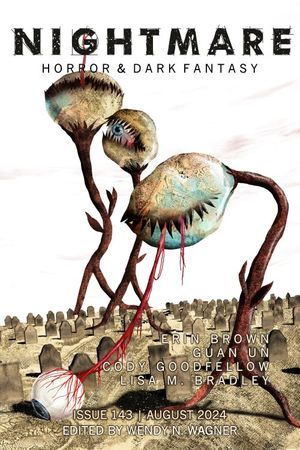 Cover image of Nightmare Magazine August 2024 issue, which includes the ghost story 