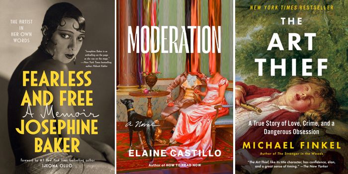 book covers: Fearless and Free, Moderation, The Art Thief