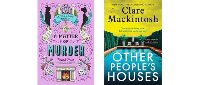 2 book covers: A Matter of Murder and Other People's Houses