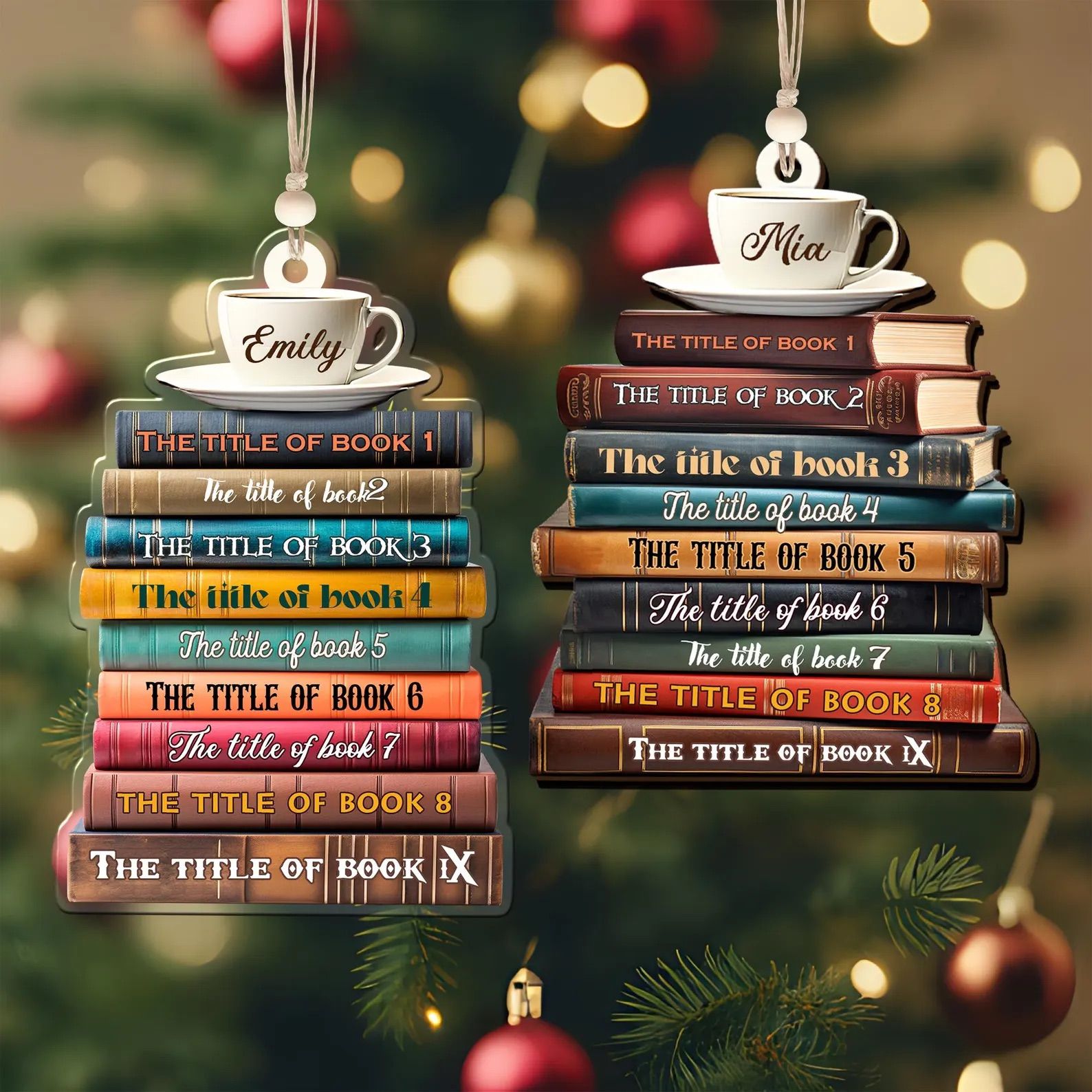 Personalized Christmas Book Name Ornament