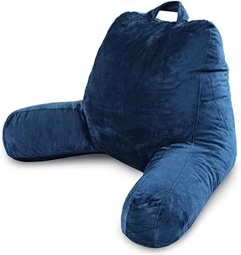 blue reading pillow