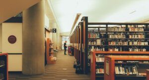 Image of the inside of a library