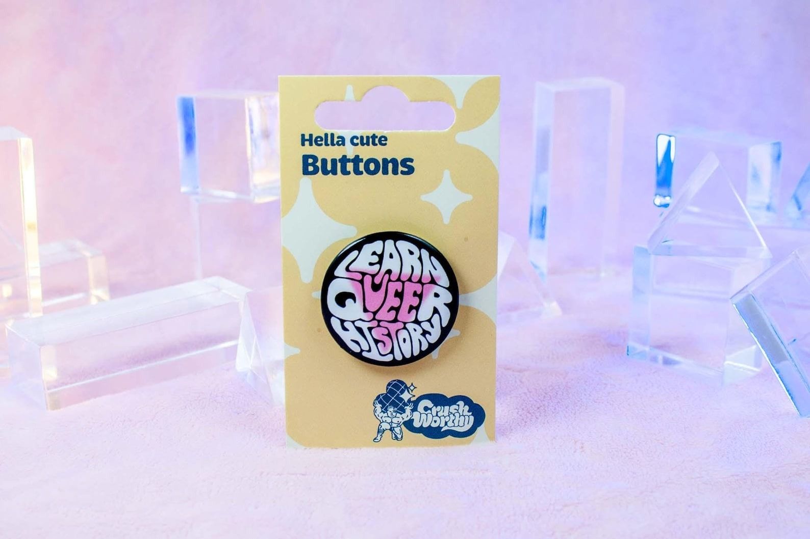 a button with the text Learn Queer History