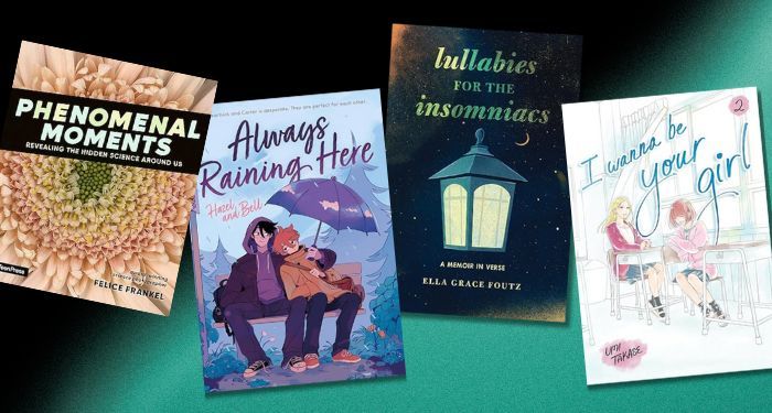 collage of new ya comics and ya nonfiction for november 2025