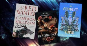 a collage of SFF book covers