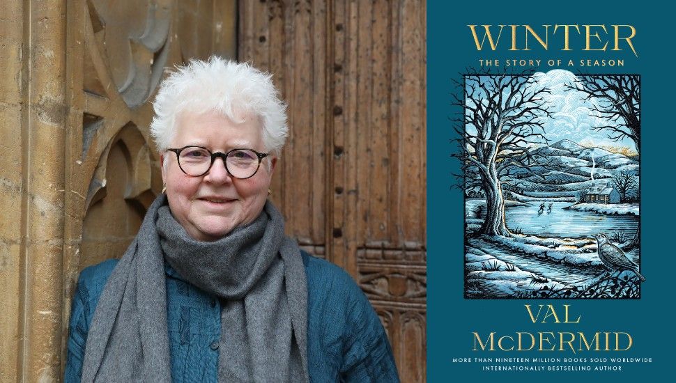 a headshot of Val McDermid and the cover of Winter by Val McDermid