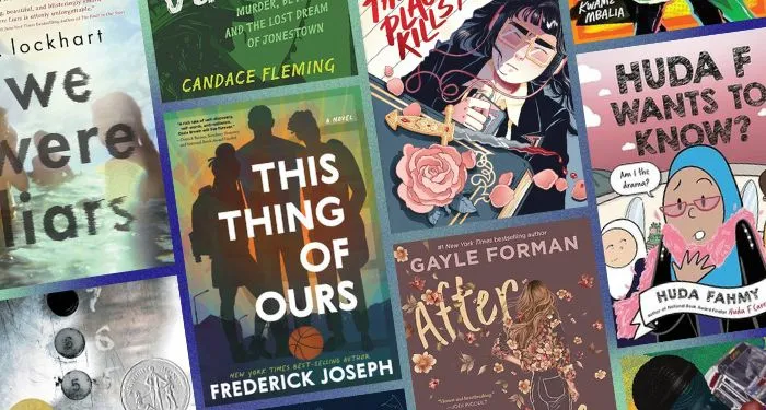 collage of book covers of books by authors interviewed.